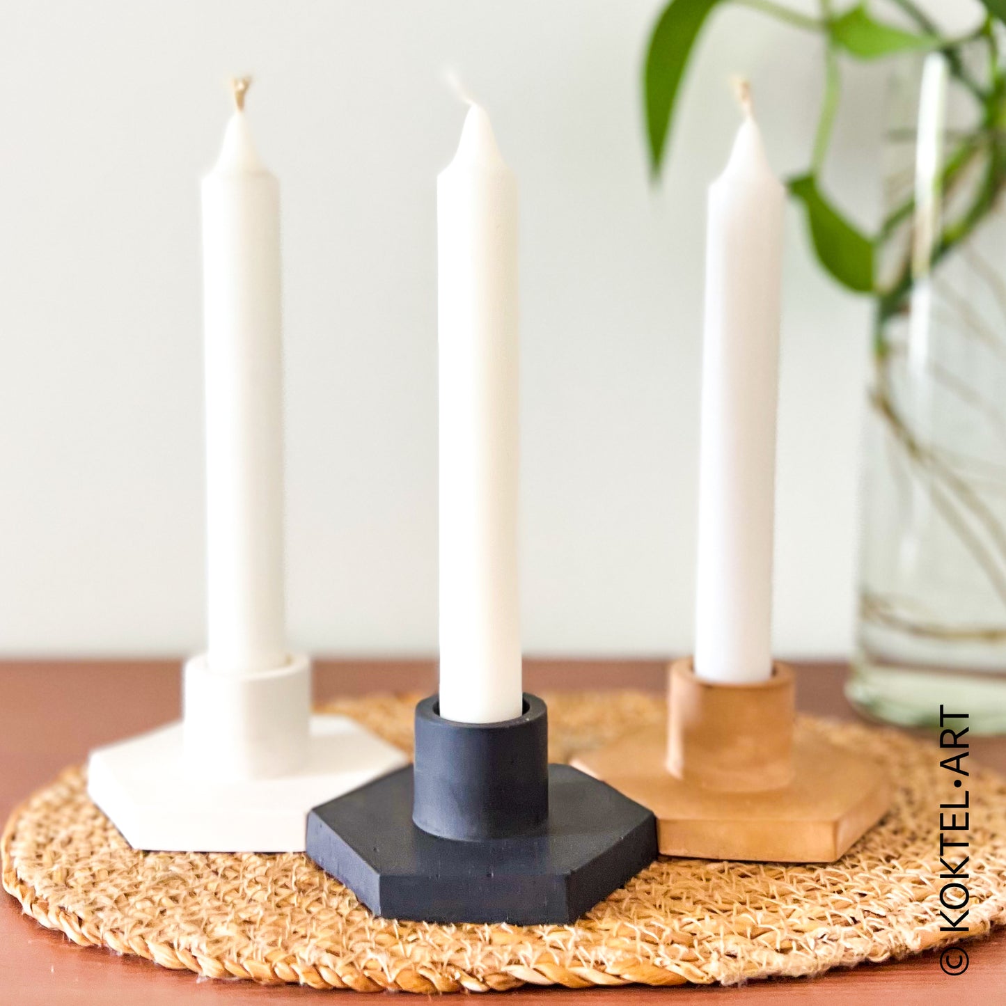 Porta Velas HEXAGONAL