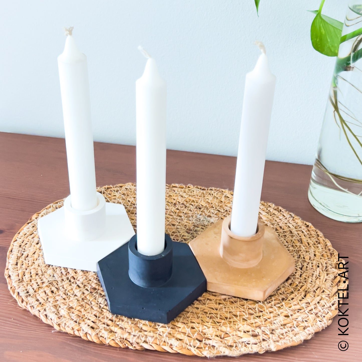 Porta Velas HEXAGONAL